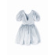 Платье нарядное для девочки MINAKU: PartyDress с рукавами, голубое, рост 116 см