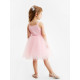 Платье нарядное для девочки MINAKU: PartyDress с пышной юбкой, розовое, рост 122-128 см