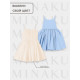 Платье нарядное для девочки MINAKU: Party Dress с бантом, голубое, рост 104-110 см