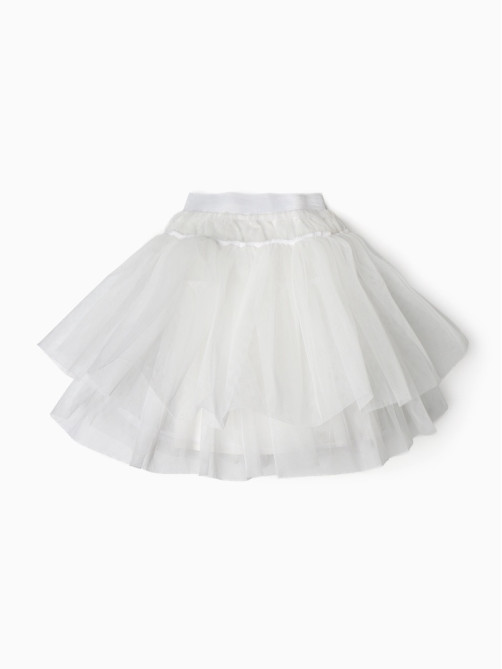 Платье нарядное для девочки MINAKU: PartyDress с рукавами, цвет молочный, рост 110 см