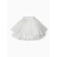 Платье нарядное для девочки MINAKU: PartyDress с рукавами, цвет молочный, рост 110 см