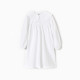 Платье для девочки MINAKU: Cotton collection с воротником, белое, рост 92-98 см