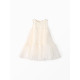 Платье нарядное для девочки MINAKU: PartyDress, цвет молочный, рост 104 см