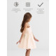 Платье нарядное для девочки MINAKU: Party Dress с бантом, цвет молочный, рост 110-116 см