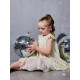 Платье нарядное для девочки MINAKU: PartyDress, цвет молочный, рост 116-122 см, шифон
