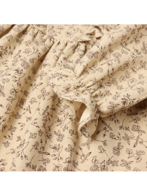 Платье для девочки MINAKU: Cotton collection, бежевое, рост 110-116 см