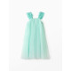 Платье нарядное для девочки MINAKU: PartyDress, цвет мятный, рост 122-128 см