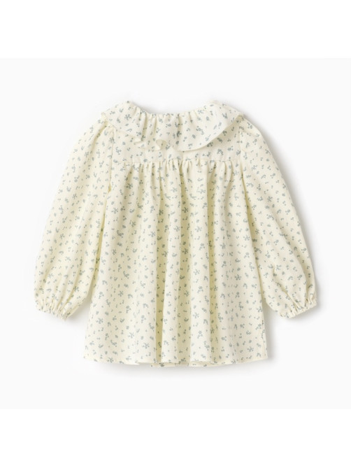 Платье для девочки KAFTAN: Summer cotton на пуговицах, цвет молочный, рост 122-128 см