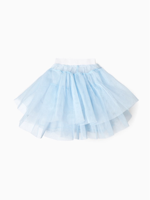 Платье нарядное для девочки MINAKU: PartyDress с рукавами, голубое, рост 104 см