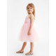 Платье нарядное для девочки MINAKU: PartyDress с пышной юбкой, розовое, рост 104-110 см