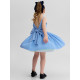Платье нарядное для девочки MINAKU: Party Dress с бантом, голубое, рост 98-104 см