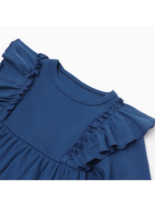 Платье для девочки KAFTAN: Blueberry, синее, рост 86-92 см