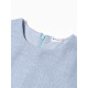 Платье нарядное для девочки MINAKU: PartyDress, с перьями, голубое, рост 122-128 см