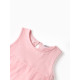 Платье нарядное однотонное для девочки MINAKU: PartyDress, розовое, рост 104 см