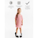 Платье нарядное для девочки MINAKU: PartyDress с перьями, розовое, рост 110-116 см