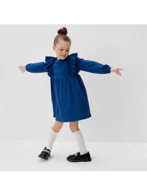 Платье для девочки KAFTAN: Blueberry, синее, рост 86-92 см