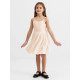 Платье нарядное для девочки MINAKU: Party Dress с бантом, цвет молочный, рост 110-116 см