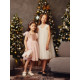 Платье нарядное для девочки MINAKU: PartyDress на бретельках, белое, рост 116-122 см