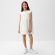 Платье для девочки MINAKU: Cotton collection в горошек, белое, рост 134-140 см