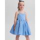 Платье нарядное для девочки MINAKU: Party Dress с бантом, голубое, рост 98-104 см