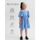Платье нарядное для девочки MINAKU: Party Dress, голубое, рост 92-98 см