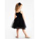 Платье нарядное для девочки MINAKU: PartyDress с пышной юбкой, чёрное, рост 80-86 см