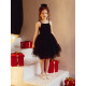 Платье нарядное для девочки MINAKU: PartyDress с пышной юбкой, чёрное, рост 92-98 см