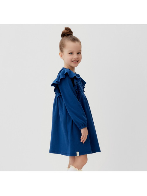 Платье для девочки KAFTAN: Blueberry, синее, рост 86-92 см