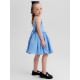 Платье нарядное для девочки MINAKU: Party Dress с бантом, голубое, рост 98-104 см