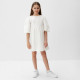 Платье для девочки MINAKU: Cotton collection, белое, рост 110-116 см
