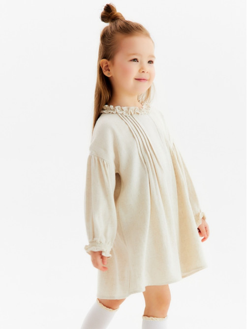 Платье для девочки KAFTAN, цвет молочный, размер 34 (122-128 см)