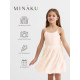 Платье нарядное для девочки MINAKU: Party Dress с бантом, цвет молочный, рост 98-104 см