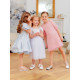 Платье нарядное для девочки MINAKU: PartyDress с рукавами, голубое, рост 110 см