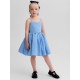 Платье нарядное для девочки MINAKU: Party Dress с бантом, голубое, рост 98-104 см