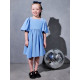 Платье нарядное для девочки MINAKU: Party Dress, голубое, рост 98-104 см