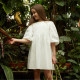 Платье для девочки MINAKU: Cotton collection, белое, рост 110-116 см