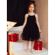 Платье нарядное для девочки MINAKU: PartyDress с пышной юбкой, чёрное, рост 98-104 см