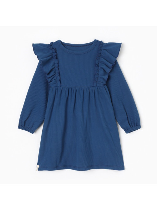 Платье для девочки KAFTAN: Blueberry, синее, рост 86-92 см
