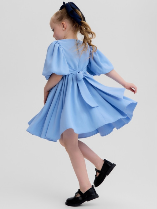 Платье нарядное для девочки MINAKU: Party Dress, голубое, рост 98-104 см