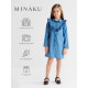 Платье для девочки MINAKU: Jeans collection, голубое, рост 92-98 см