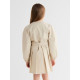 Платье для девочки MINAKU: Jeans collection, бежевое, рост 116-122 см