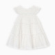 Платье для девочки MINAKU: Cotton collection в горошек, белое, рост 122-128 см