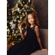 Платье нарядное для девочки MINAKU: PartyDress с рукавами, чёрное, рост 98-104 см