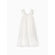 Платье нарядное для девочки MINAKU: PartyDress на бретельках, белое, рост 110-116 см