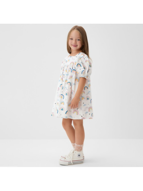 Платье для девочки KAFTAN «Радуга», белое, рост 86-92 см
