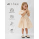 Платье нарядное для девочки с подъюбником MINAKU: PartyDress, цвет молочный, рост 104 см