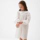 Платье для девочки MINAKU: Cotton collection с воротником, белое, рост 104-110 см