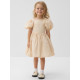 Платье нарядное для девочки с подъюбником MINAKU: PartyDress, цвет молочный, рост 104 см