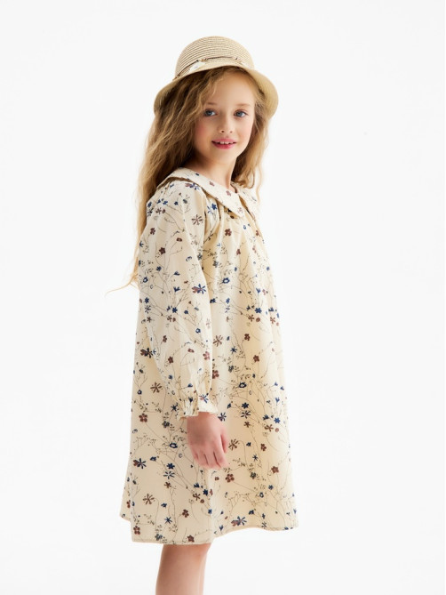 Платье для девочки KAFTAN, бежевое, рост 90 см