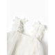 Платье нарядное для девочки MINAKU: PartyDress на бретельках, белое, рост 110-116 см